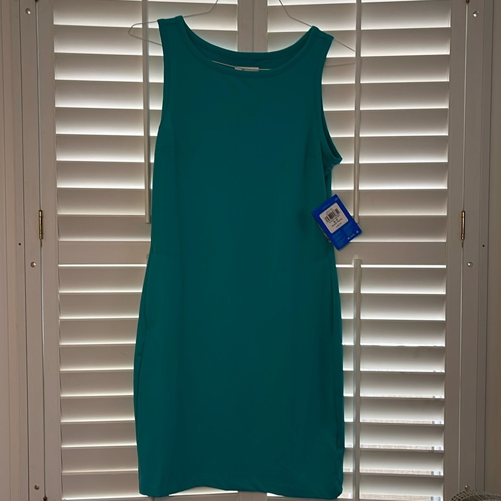 Columbia NWT‎ Omni Freeze Omni Shade tank dress green sleeveless S/P